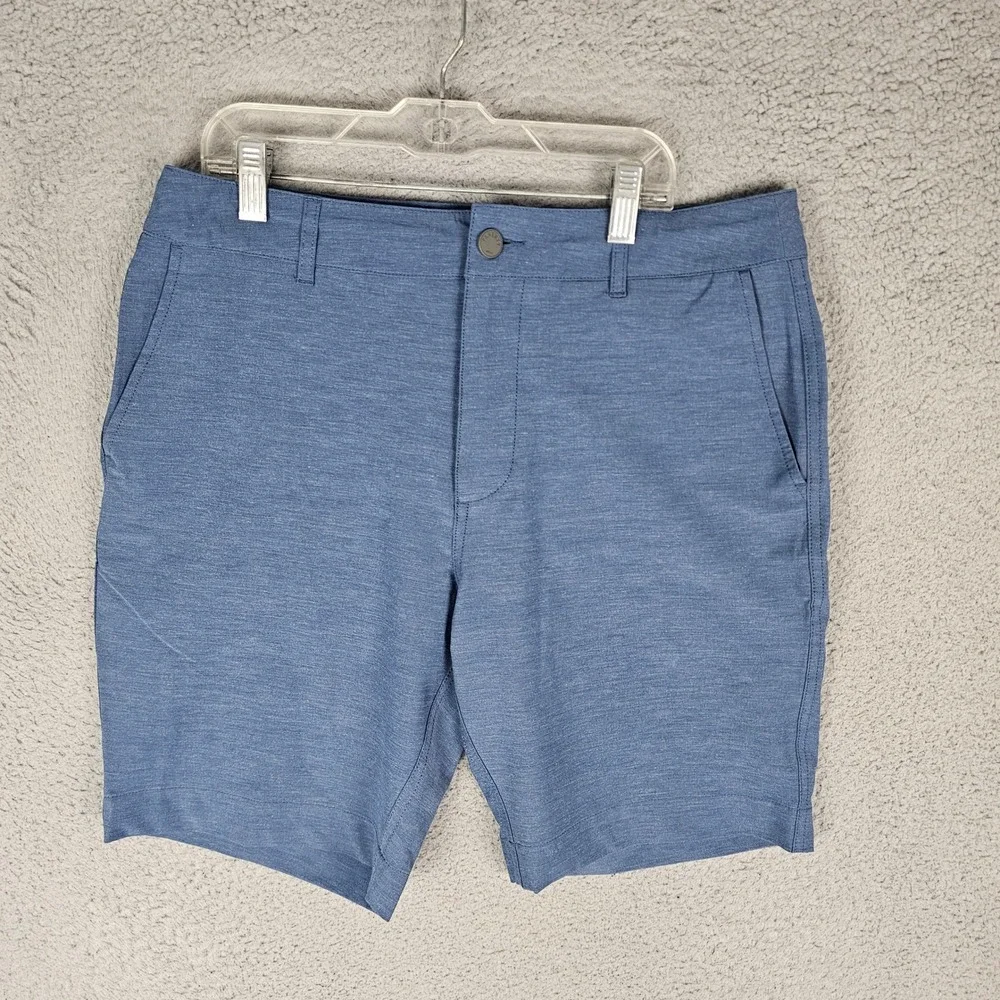 Faherty Shorts Mens 31 Blue All Day Shorts Hybrid Boardshort Stretch Casual